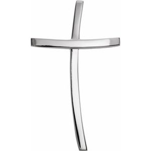 Sterling Silver 32x19.25 mm Cross Pendant
