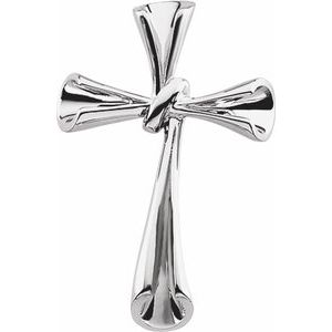 14K White Gold Cross Pendant