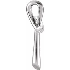 18K White Gold 26x19.25 mm Cross Pendant