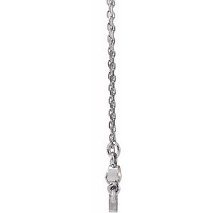 Platinum .03 CTW Natural Diamond Sideways Cross 16-18" Necklace