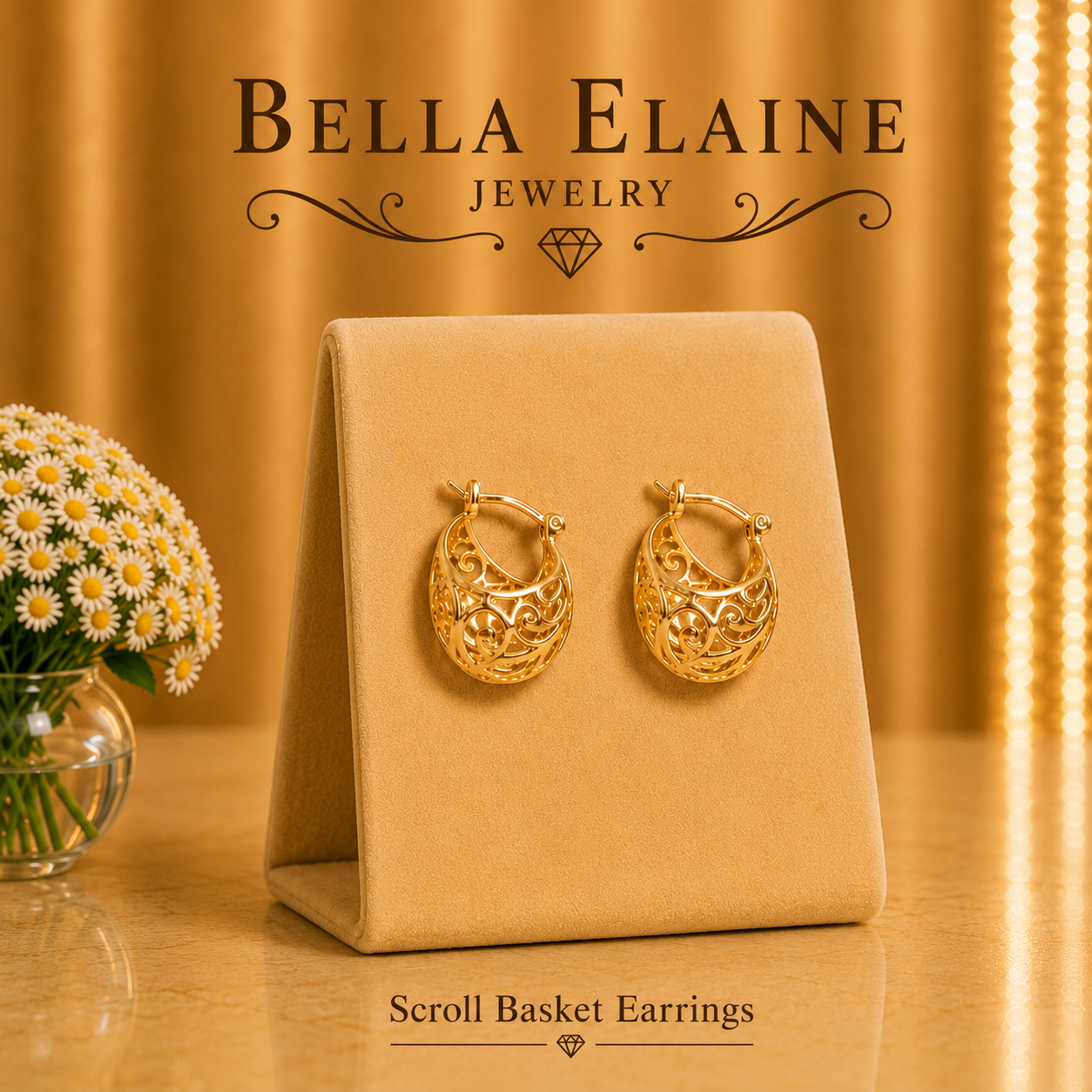 Scroll Basket Earrings