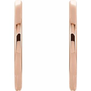 14K Rose Gold Hinged 38 mm Hoop Earrings