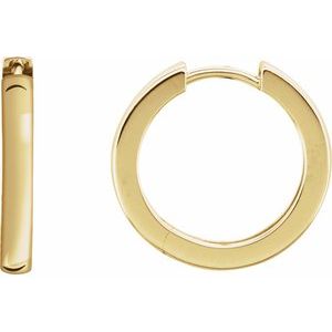 10K Yellow Gold Hinged 20 mm Hoop Earring