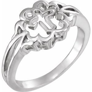 Sterling Silver Cross Chastity RingsÂ®