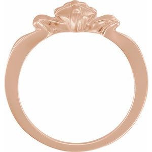 14K Rose Gold The Gift Wrapped HeartÂ® Chastity Ring Size 6