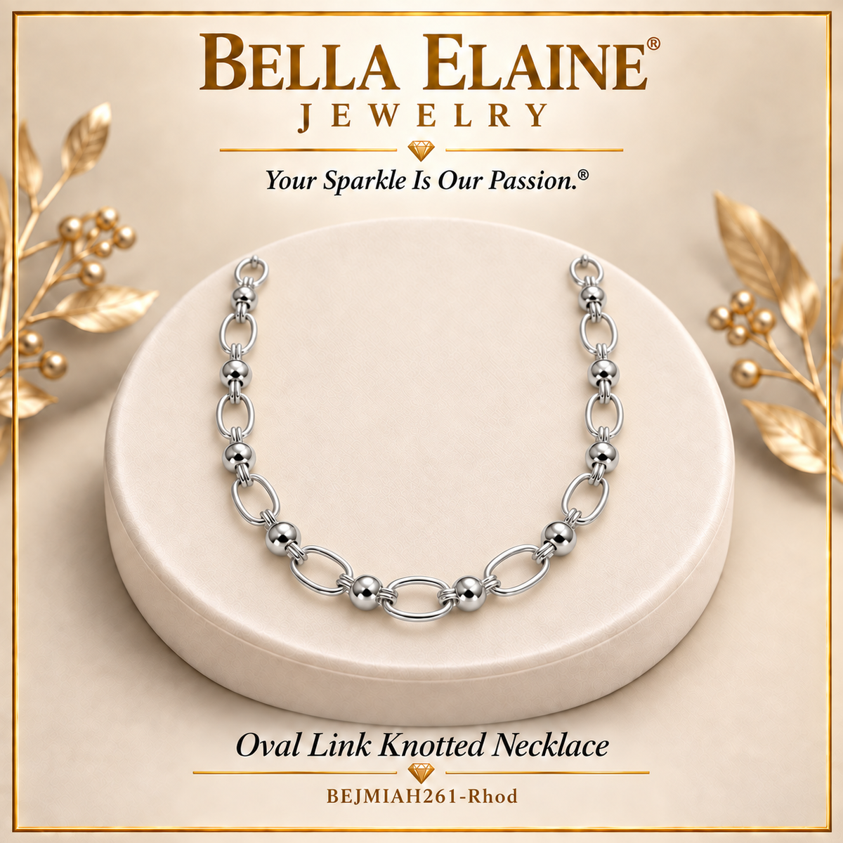 Oval Link Knotted Necklace