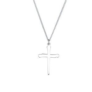 14K Yellow Gold-Plated Sterling Silver Nail Cross 24" Necklace