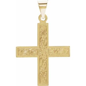 14K Yellow Gold Greek Cross Pendant