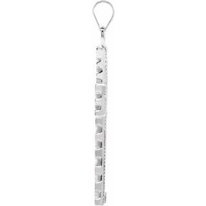 10K White Gold Cross Pendant