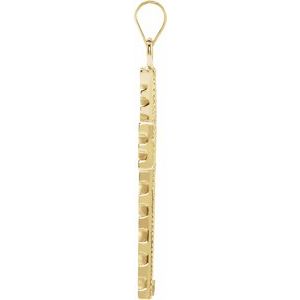 14K Yellow Gold Cross Pendant