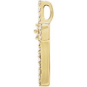 14K Yellow Gold 1/2 CTW Natural Diamond Cross Pendant