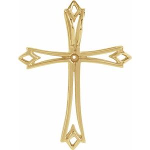 14K Yellow Gold Cross Pendant