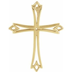 14K Yellow Gold Cross Pendant