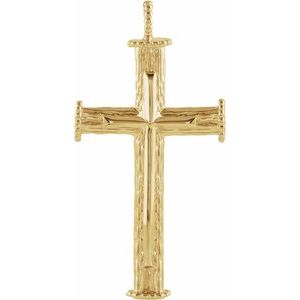 14K Yellow Gold Cross Pendant