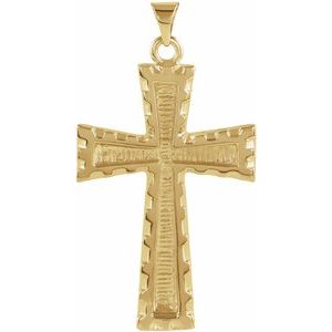 18K Yellow Gold Cross Pendant