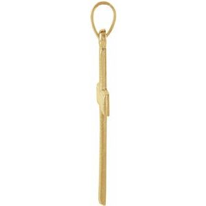 14K Yellow Gold 21x13.5 mm Cross Pendant