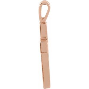 14K Rose Gold Cross Pendant