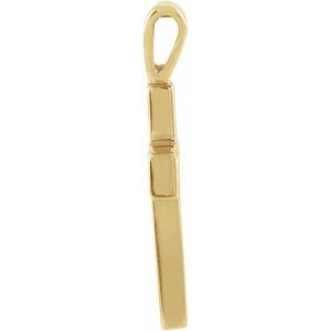 18K Yellow Gold Cross Pendant