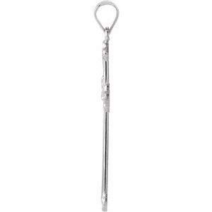 Platinum 27.5x16 mm Cross Pendant