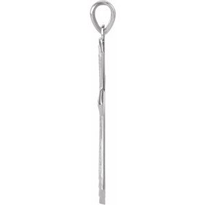 Platinum 32x21 mm Cross Pendant
