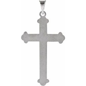 Sterling Silver 27.5x16 mm Cross Pendant
