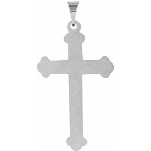 Platinum 25x16 mm Cross Pendant