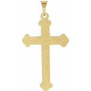 14K Yellow Gold 25x16 mm Cross Pendant