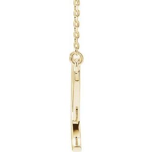 14K Yellow Gold Script Initial I 16" Necklace