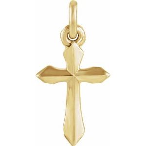 14K Yellow Gold Cross Pendant