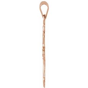 14K Rose Gold Cross Pendant