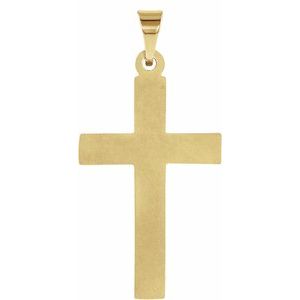 14K Yellow Gold 15x9.5 mm Cross Pendant