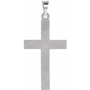14K White Gold 24x14 mm Cross Pendant