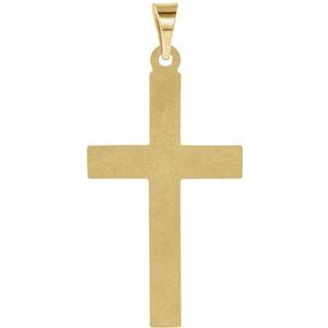 14K Yellow Gold 24x14 mm Cross Pendant