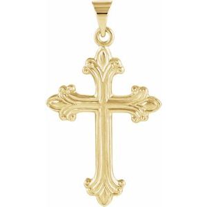 Platinum 24x17.5 mm Cross Pendant