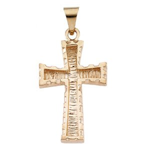 18K Yellow Gold Cross Pendant
