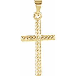 14K Yellow Gold Cross Pendant