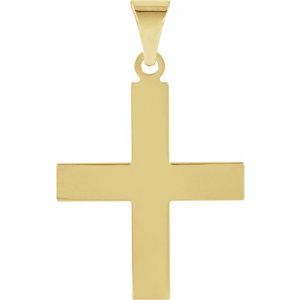 14K Yellow Gold 15.5x14 mm Greek Cross Pendant