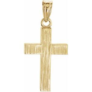 14K Yellow Gold 20x13 mm Cross Pendant