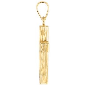 14K Yellow Gold 20x13 mm Cross Pendant