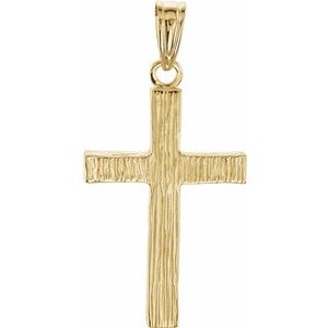 14K Yellow Gold 24x16 mm Cross Pendant