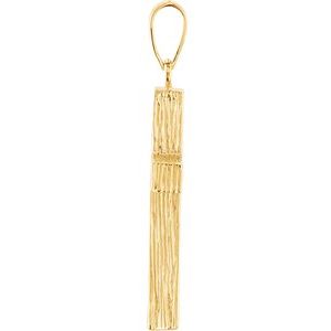 14K Yellow Gold 24x16 mm Cross Pendant