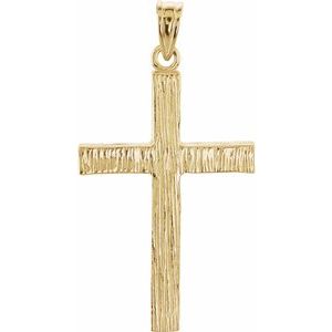 14K Yellow Gold 30x20 mm Cross Pendant