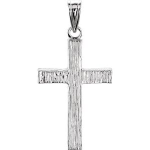 Sterling Silver 24x16 mm Cross Pendant
