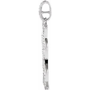 14K White Gold 3/4 CTW Natural Diamond Maltese Cross Pendant