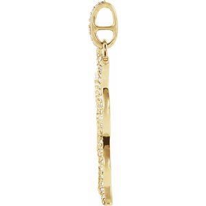 14K Yellow Gold 3/4 CTW Natural Diamond Maltese Cross Pendant
