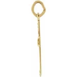 14K Yellow Gold Youth Cross Pendant