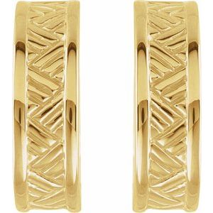 10K Yellow Gold J-Hoop Earrings