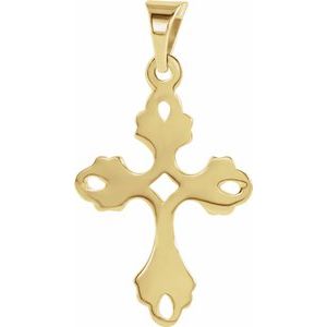 14K Yellow Gold Cross Pendant