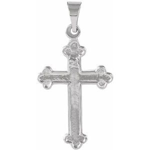 14K Yellow Gold 18.5x12.5 mm Cross Pendant