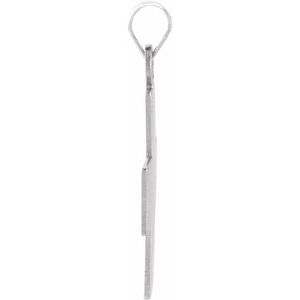 14K White Gold 27.5x25 mm Greek Cross Pendant